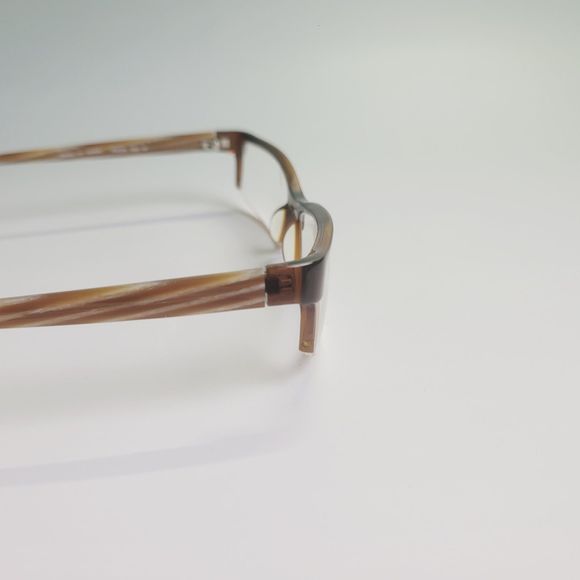O&X New York OP-34 eyeglasses brown stripe rectangular full frame 51-18 145 C7 - Picture 11 of 11